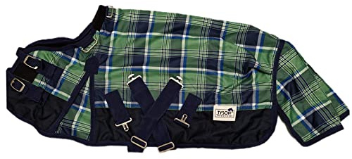 1200 D Regendecke Outdoor Grün Karo Minishetty Shetty 200 Gr. 65 70 75 80 85 90 95 100 Halsteil seperat erhältlich Tysons (85)