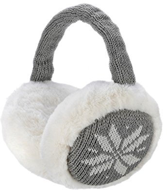 Sudawave Unisex Faltbare Ohrenschützer Warm Stricken Ohrenwärmer Herren Damen Fleece Winter Ohrenschützer (Weiß)