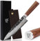 YOUSUNLONG Cuchillo de chef - 200mm - Cuchillos de cocina - Acero de Damasco martillado japonés - Cuchillo afilado - Mango de nogal americano con funda de cuero