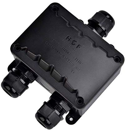 3 Way Larger Junction Box, La Vane IP66 Waterproof 3 Way Cable Connector Lighting Connector Electrical External Coupler, PG9 Cable Gland Ø 4-8mm