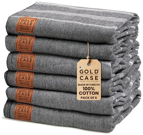 Juego de 6 Toallas de baño de algodón Turco, tamaño XXL, de la Marca LYCIA