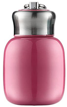 Frasco térmico pequeño, 200 ml, botella de agua aislada al vacío, sin fugas, zumo, leche, vacío, botella de agua caliente y fría, regalo para niñas, niños y adultos (rosa)