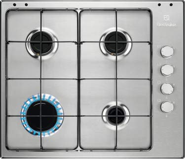 Electrolux EGS6404SX Kochfeld, 4 Brenner, Gasform, 60 cm