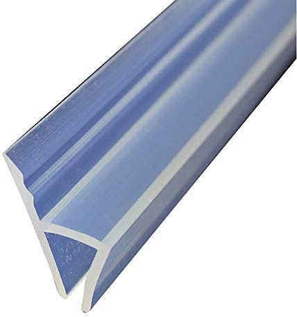 Joint de porte en verre Queenbox de type H de 120 pouces pour joint de porte de douche pour joint d'arrêt Fuite de douche pour porte coulissante pour joint d'épaisseur de verre sans cadre de 12 mm