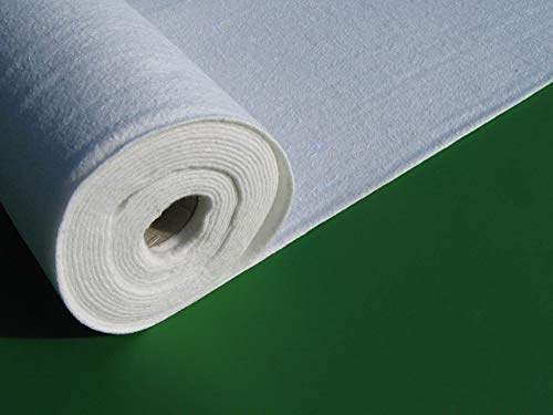 Teichbauzentrum Sankt Julian 40 m² PET Teichvlies 450g/m² Rolle 2 x 20 Meter Schutzvlies Folienschutz Weiß Premium Reißfest Profi Qualität V450
