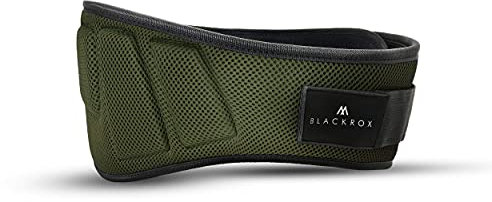 BLACKROX Gewichthebergürtel G1 Vergleichssieger Trainingsgürtel Fitness Gürtel Krafttraining bodybuilding Gewichtheben Powerlifting Gym Weightlifting Belt training Herren Damen (Army Grün, M)