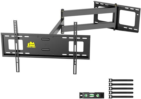 FORGING MOUNT Support Mural TV à Extra Longue Portée 1090mm pour Écrans Plats/Incurvésde 37 à 80 Pouces jusqu'à 50kg, Support TV Mural Pivotant/Inclinable et Rotatif, Max VESA 600x400mm