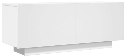 vidaXL TV Schrank Lowboard Sideboard Fernsehschrank Fernsehtisch TV Möbel Tisch Board HiFi-Schrank Wohnzimmer Weiß 100x35x40cm Holzwerkstoff