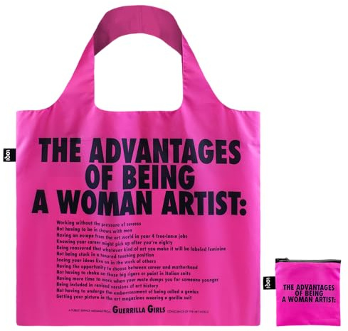 LOQI Guerrilla Girls Recycelte Damentasche Die Vorteile einer Künstlerin, Mehrfarbig, M, Zeitgenössisch, Mehrfarbig, M, Zeitgenössisch