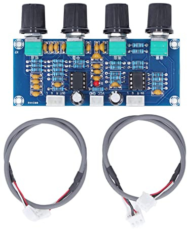 Audio Preamplifier Board, NE5532 Preamplifier Module DC 12-24V Digital Audio Vorverstärker Tone Control Board for Receiver Amplifier