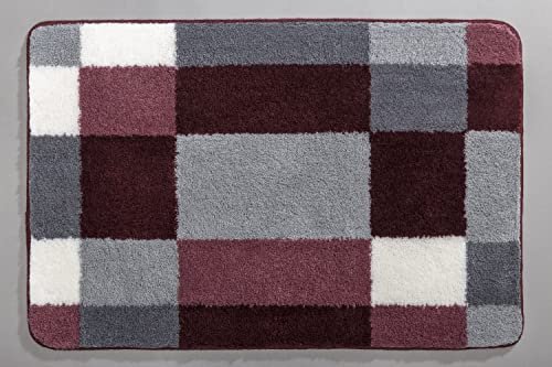 Kleine Wolke Badematte Edge beere (BL 50x60 cm) BL 50x60 cm lila Badteppich Badvorleger Duschvorleger Duschmatte Badeteppich