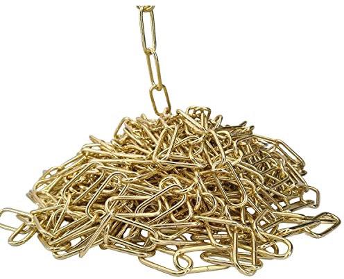 CHRISTOPH PALME 1m FE Kette ø 2,8mm Glatt Zierkette Rundstahlkette Rundgliederkette Ringkette (Gold)