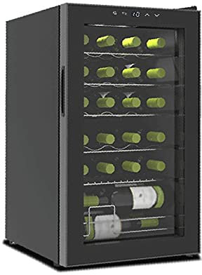 Suuim Refrigerador para Vino con compresor de 70 litros, Bodega Independiente Grande, refrigerador para Vino con Control de Temperatura Digital para Vino Tinto, Blanco, champán o espumoso