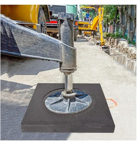Ausleger-Pad Wagenheber Gummiauflage Jack Pads Schwarz Ausleger-Pad Hochbelastbar RV Jack Pads Dickes Mit Handgriff, Stapelbar & Unzerbrechlich Stabilisierende Jack Landing Pad, Für Abschleppdienst Lk