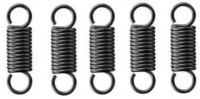 WNJun Spannfeder Zugfeder Mit Haken 30mm, Durchmesser 1,5mm, Außendurchmesser 10mm, 5 Stück, Schwarz, Federstahl