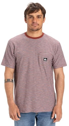 Quiksilver Kentin Pocket Top de Punto de Manga Corta, Hombres