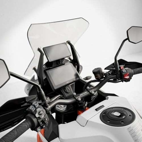 Soporte de navegación para motocicleta compatible con KTM 1290 Super Adventure S/R | 2021-2024 | Compatible con Garmin Zumo XT Quad-Lock Tomtom Rider 550 Carpuride Less Vibrations