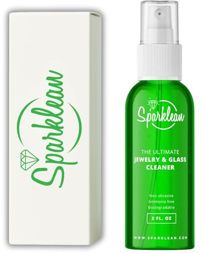 PREMIUM JEWELRY CLEANER FOR ALL JEWELRY | Spray Natural Free of Toxins and Ammonia|Silver, Gold and Diamond Cleaner |USA Made Costume Jewelry Cleaner & Anti Tarnish ultrasonic cleaning fluid (59ml)