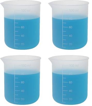 Waschmittelbecher, Silikon-Waschmittel-Messbecher, 100 ml, weiches Material mit Präzisionsskala, wiederverwendbar, kein sauberes Design für Waschmaschine und Heimwerker, Harz, Seife, Gipshandwerk (4