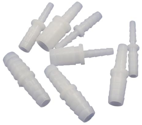 5 stücke Reduzierstücke 4-12mm Kunststoffadapter für Aquarium, Luftpumpe & Gartenbewässerung Schlauchverbinder, Gerade Stecker(4-11mm)