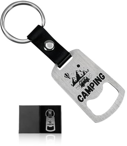 Campingzubehör Flaschenöffner Schlüsselanhänger - Camping Gadgets, Lustige Camping Geschenke, Wohnmobil Geschenk, Wohnwagen Geschenk