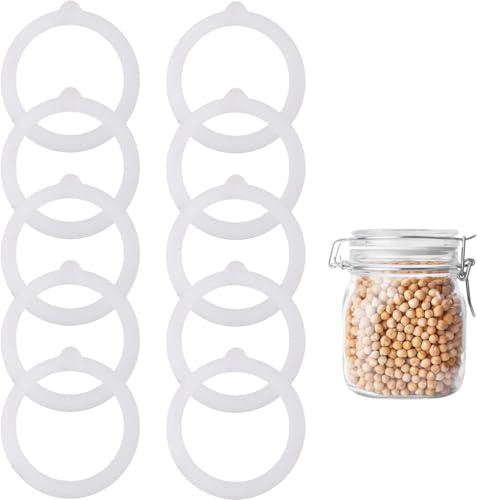 10 Stück Einweckgummi,Langlebig Gummiringe Für Einmachgläser,Multifunktional Einmachgummis,Einkochringe Silikon,Silikondichtung,Einmachgummiringe,95*70MM,Geeignet Für Konservengläser,Deckel Und Gläser
