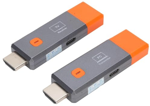 Annadue Trasmettitore e Ricevitore HDMI Wireless, Output 1080p, Estensione del Mittente HDMI Wireless, 5G, per PC/DV/HDTV/Proiector/TV Box, Non è Necessario App/Bluetooth, Plug and Play