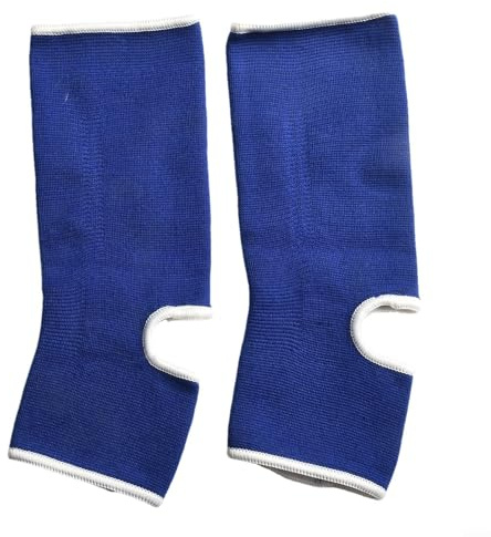 Bandages de protection de cheville pour le sport, idéal pour les activités de MMA, taekwondo et boxe (bleu, taille M)
