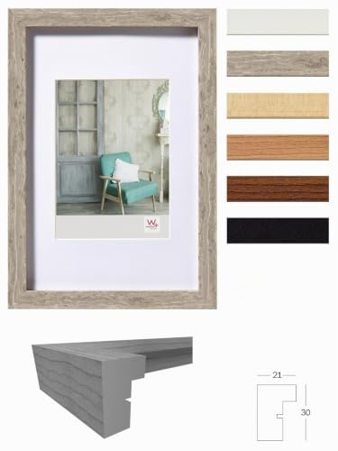 walther design Bilderrahmen nussbaum 40 x 50 cm Echtglas Stockholm EA050N