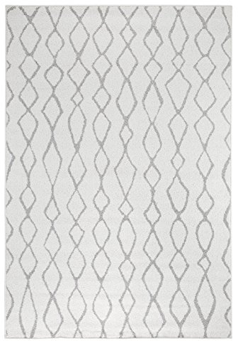 andiamo Vävmatta Bolonia-mönster modern Öko-Tex 100 matta, polypropen, prydnadsgrå, 160 x 235 cm