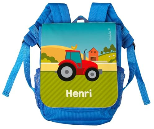 Striefchen® Kinder-Rucksack mit Namen - Traktor - ideal für den Kindergarten