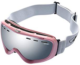 Alpland Frauen, Damen Skibrille Schneebrille Snowboardbrille Glas Silber gespiegelt (Pink Hell)