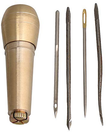 Yibuy Nähschuh-Reparaturwerkzeug, Nähwerkzeuge, Ahle, Lederhandwerksset, Werkzeuge