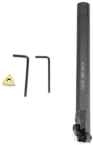 Portautensili per tornio per tornio 20x200mm, S20R-MWLNR08 Inserti per portautensili a cambio rapido per tornio CNC, Tornio per servizio pesante Scanalatura interna