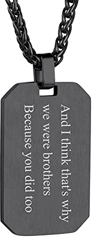 GoldChic Jewelry Dog Tag Kette Herren Erkennungsmarke Edelstahl Anhänger Herren Militär Armee Dog Tag Anhänger mit Wunsch Gravur für Männer/Jungen,Kettenlanger 60cm
