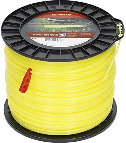 Kramp Mähfaden 2.4mm 180m Ersatzfaden Motorsense Freischneider Trimmerfaden rund gelb 0623 7015