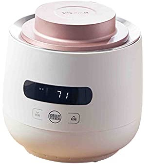 Machine À Enzyme Multifonctionnelle Entièrement Automatique, Machine À Yaourt Électrique, avec 2 Pots en Verre (1,3L + 2L) Et Recette, Minuterie Réglable, Échappement Automatique, Écran LCD, Blanc