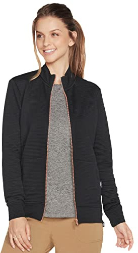 Skechers Women's Go Walk Hoodless Hoodie Jacket, Bold Black, M