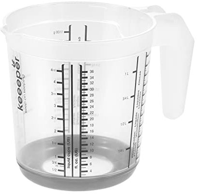 keeeper Pichet Doseur avec Fonction Antidérapante, 1 L, Massimo, Nordic Grey