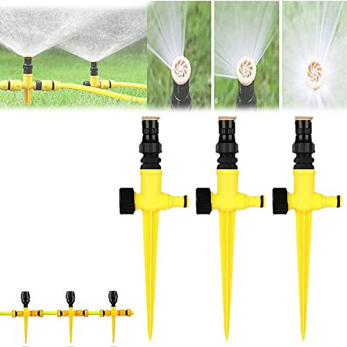 MAQUE 360° Rotation Auto Irrigation System Garden Lawn Sprinkler Patio, Multifunction-Adjustable Garden Sprinkler for Outdoor Grass Garden Yard Lawns Patio