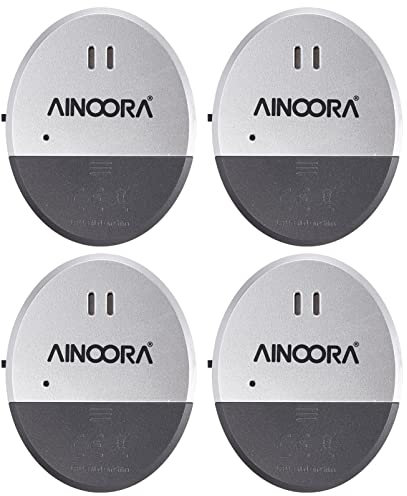 Glass Break Sensor 4 Pack, 130DB Loud Window Vibration Alarms, Burglar Intruder Entry Detector for Indoor Home Office Apartment & RV Security