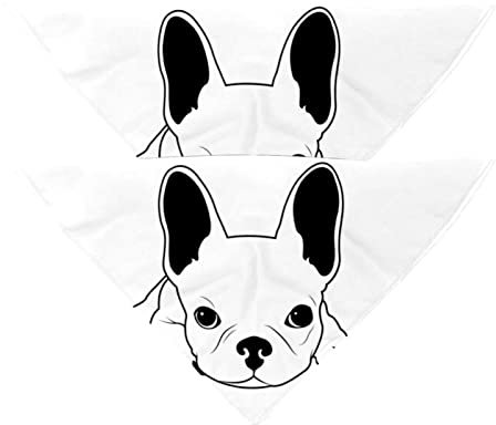 Hundehalstuch, niedlich, französische Bulldogge, Mädchen, Jungen, Haustier-Lätzchen, Hundeschal, waschbar, Zubehör für kleine, mittelgroße und große Hunde, Welpen, Katzen, Haustiere, 2 Stück