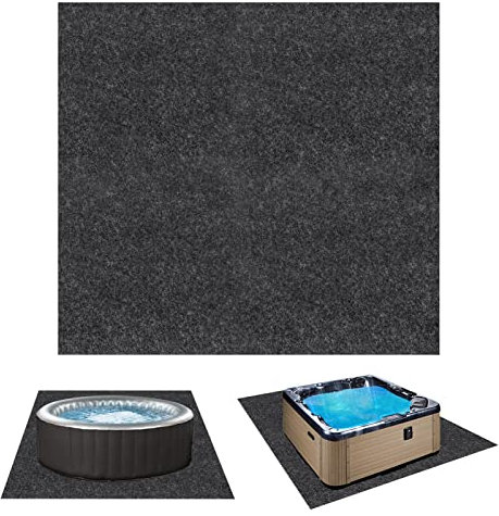 74 X 72 Hot Tub Mat, Inflatable Hot Tubs Floor Pad, Reusable Washable Spa Pool Ground Protection, Durable Hot Tub Flooring Protector, Anti-Slip Waterproof Backing, Suitable for Outdoor Indoor