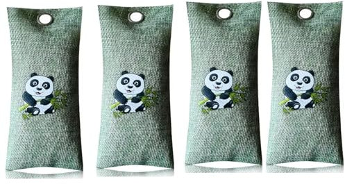 BOBOZHONG Bolsas de carbón Activado,4 Pcs (4 x 75g) Bolsa Desodorante,Elimina los Olores,Deshumidificador,Purificador De Aire,Bolsas purificadoras,para Zapatos,Coche,Cocina,baño,Nevera,Oficina