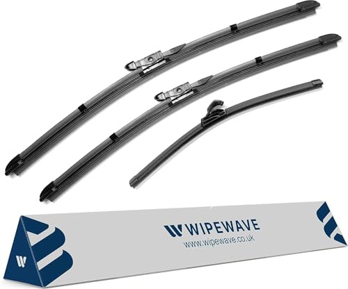 WipeWave Windscreen Wiper Blades for Vauxhall Zafira 2005-2014 MPV, 28 22 14 Front and rear Pinch Tap, Rear Special Enhanced Clarity, Easy Replacement