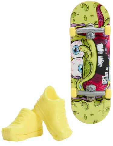 Hot Wheels Skate Spongebob Skateboard-Spielzeugfahrzeug mit Tennis für Kinder ab 5 Jahren
