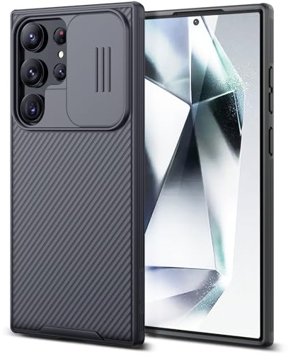 Nillkin for Samsung Galaxy S24 Ultra Phone Case, CamShield Pro S24 Ultra Case with Slide Camera Cover, Lens & Privacy Protection, Slim Fit Shockproof Protective Case for Samsung S24 Ultra Black