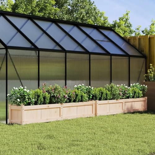 ShCuShan Pflanzkübel 2 STK. Blumenkasten PflanzgefäßE FüR Draussen PflanzenküBel Massivholz Kiefer - 837495