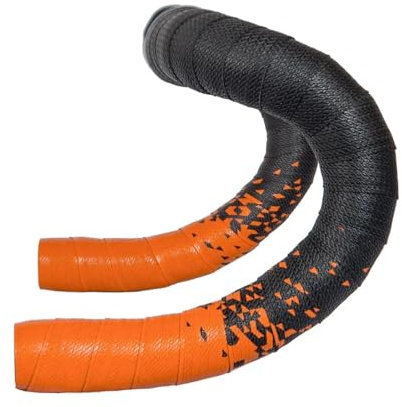 SHBHWS Lenkerband Rennrad Bänder PU EVA Lenker Bent Grip Tape Radfahren Racing Atmungsaktive Rutschfeste Fahrrad Lenker Band Fahrrad Zubehör Griffband Selbstklebend(Orange Red)