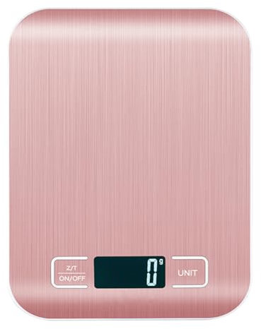 Digital Kitchen Scales 5KG/1g Weighing Food Scales with LCD Display,6 Units,Tare Function kitchen Accessories for Baking Cooking Coffee Pet Food,Gifts for Women Pink
